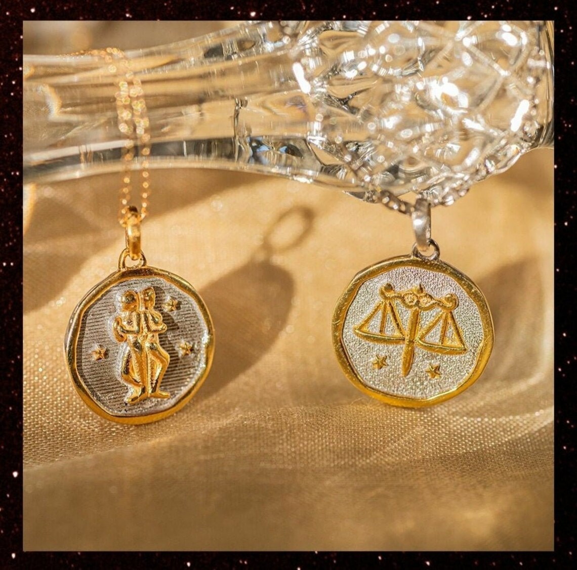 Gold libra coin necklace Clearance