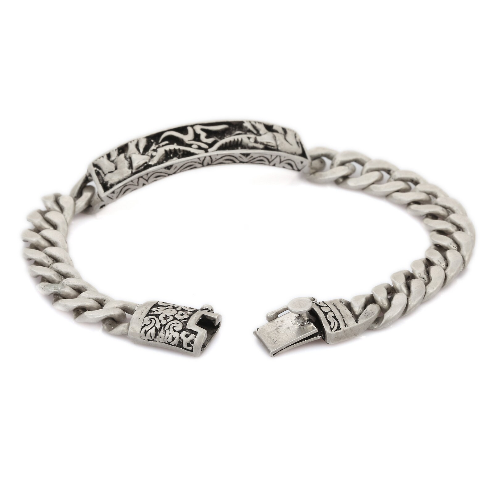 925 Silver Bracelet Sterling Silver Om Bracelet Mens Etsy