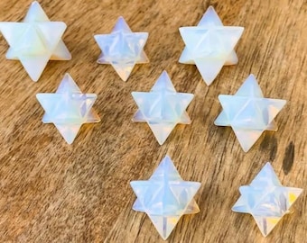 Bulk Opalite Merkaba Stars | Wholesale Sacred Geometry Crystals | Opalite Stars | 8 Point Small Merkaba Star | Meditation Supplies