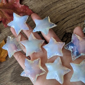 Bulk Opalite Star | Crystal Carved Stars | Star Shaped Bulk Crystals | Crystal Star Lot Wholesale | Carving Stars | Gemstone Carvings