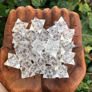 Bulk Clear Quartz Merkaba Star | Wholesale Sacred Geometry Crystals | Brazilian Quartz Stars | Small Merkaba | 8 Point Star Markaba for grid