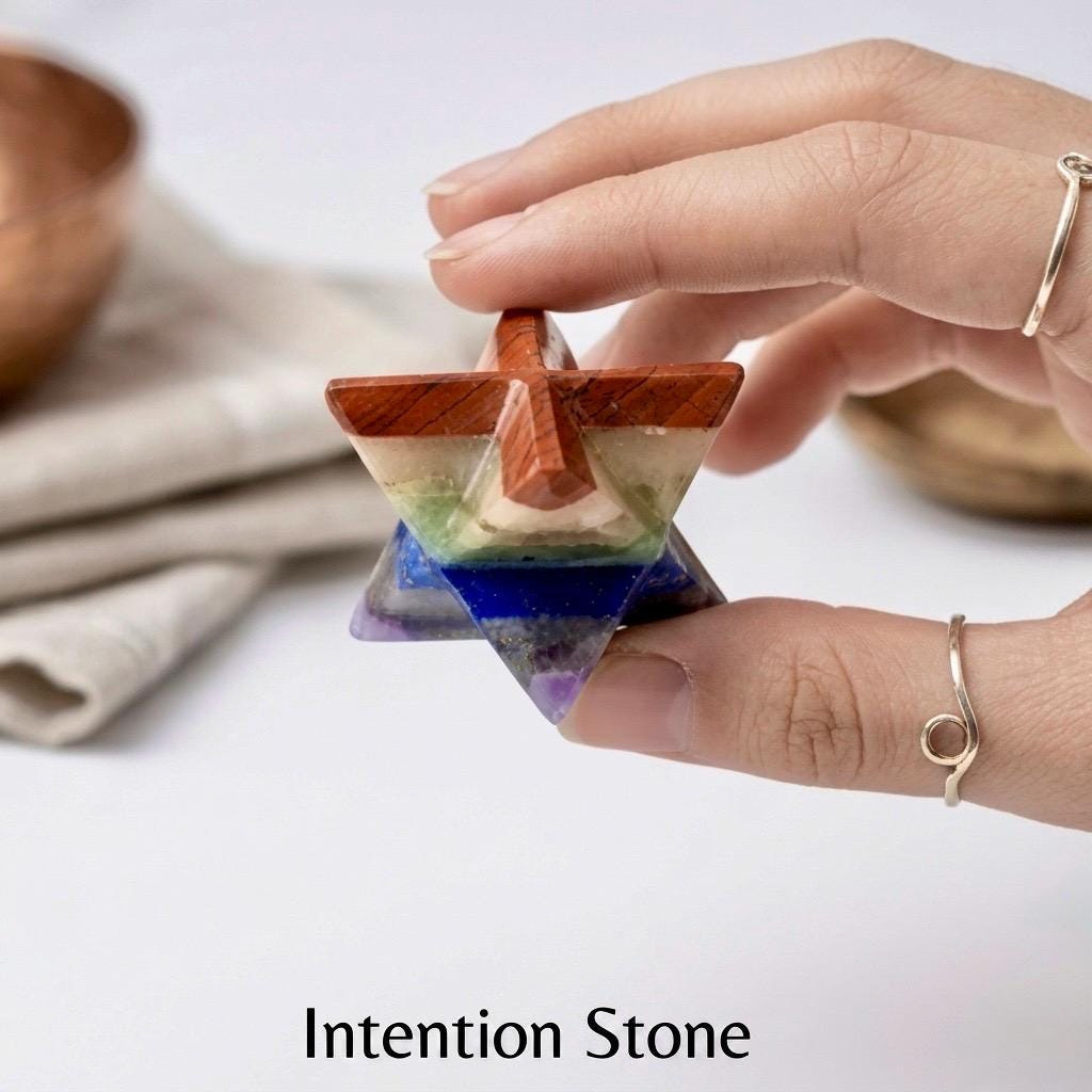 Seven Chakra Merkaba Star | Chakra Bonded Merkaba Star | 8 Point