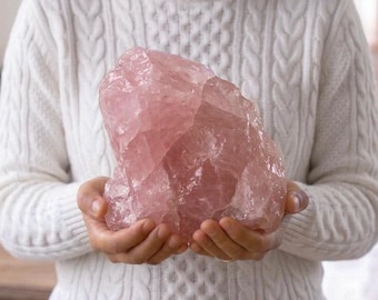 Large Raw Rose Quartz Stone, 1kg to 20kg Rough Pink Quartz Crystal Chunk, Natural Unpolished Crystal, Metaphysical Love Stone, Home Decor