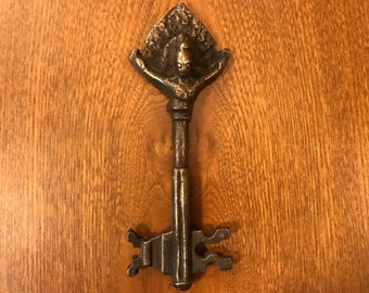 Medusa Key, Mythological Art, Greek Decor, Brass Key, Medusa Decor for Wall, Mystical Tapestry, Turkish Key, Medusa Wall Hanging, Home Gift