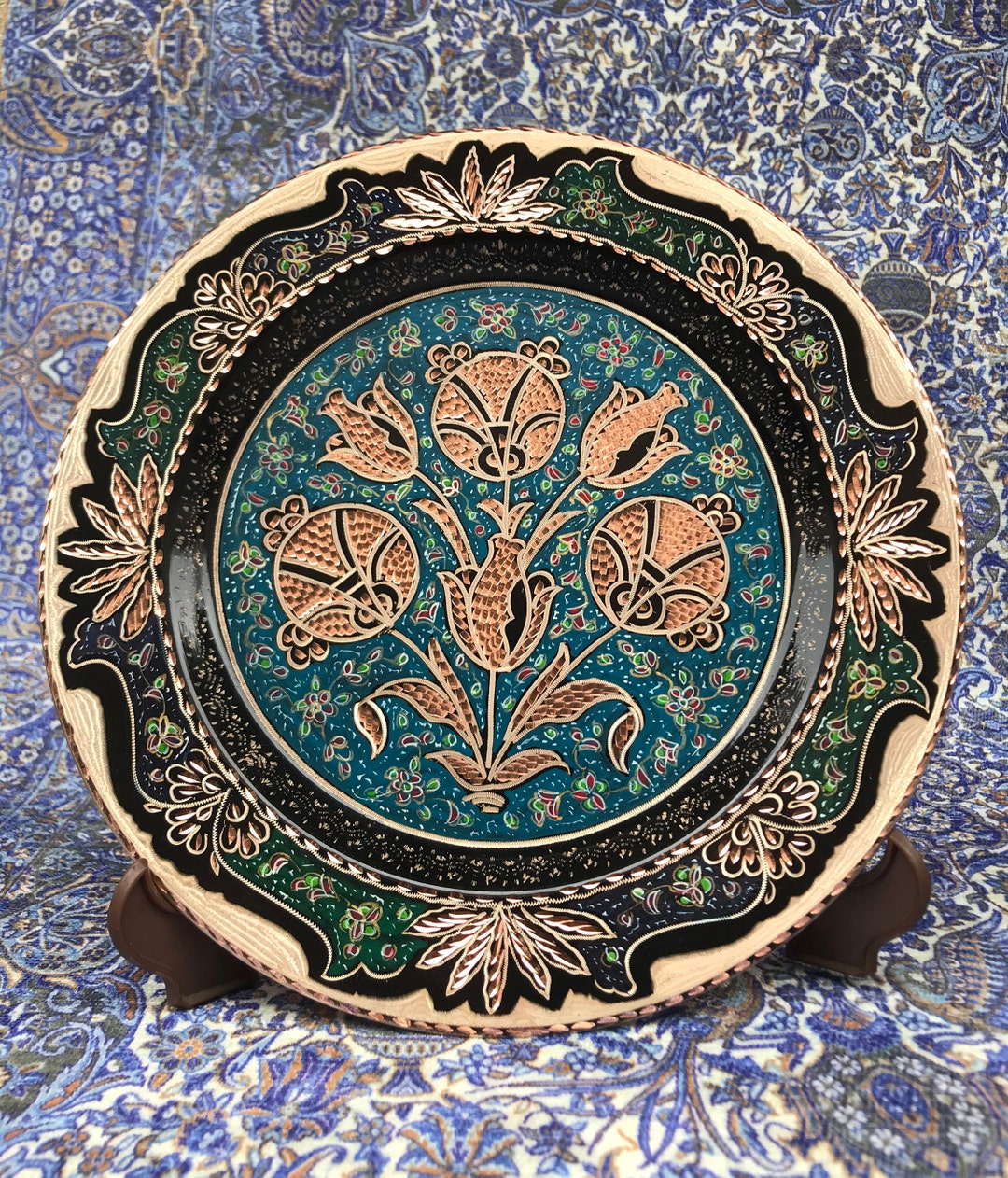 Handmade Wall Plate, Colorful Design, Suitable for Wall Hanging, Full