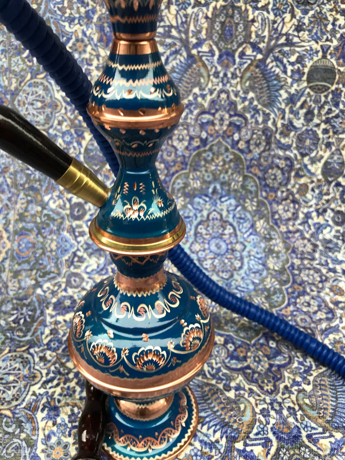 Blue Premium Hookah Set Carved Copper HookahHand Engraved Etsy