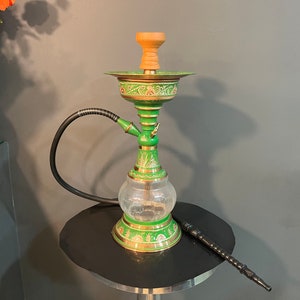 21 inc Table Size Handmade Hookah Set Luxury Painted and Engraved, Ready to Use Copper Hookah, Classy Christmas Gift for Smokers