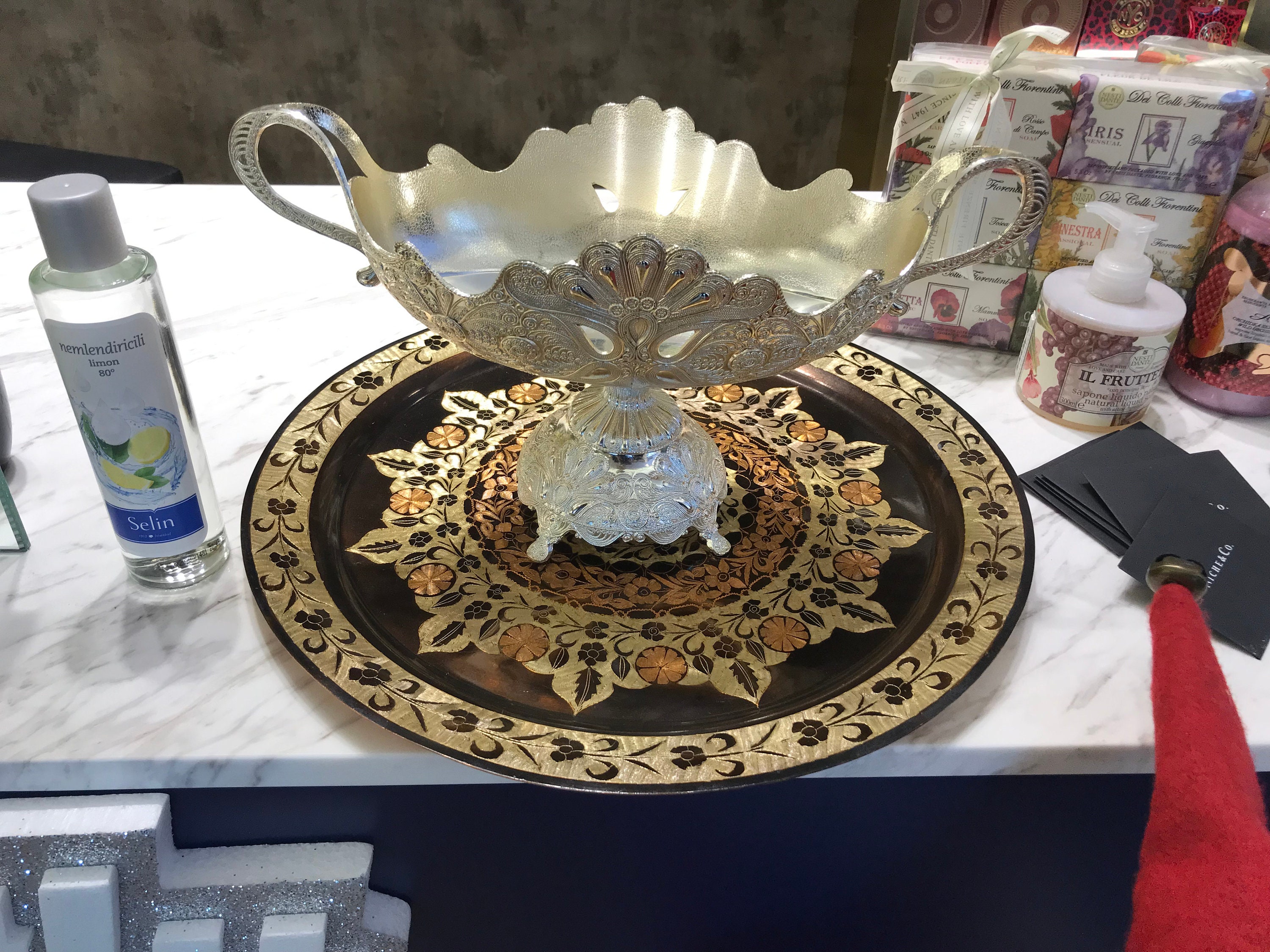 Metal Decorative Plate Vintage Engage Bowl It can be use as Etsy 日本