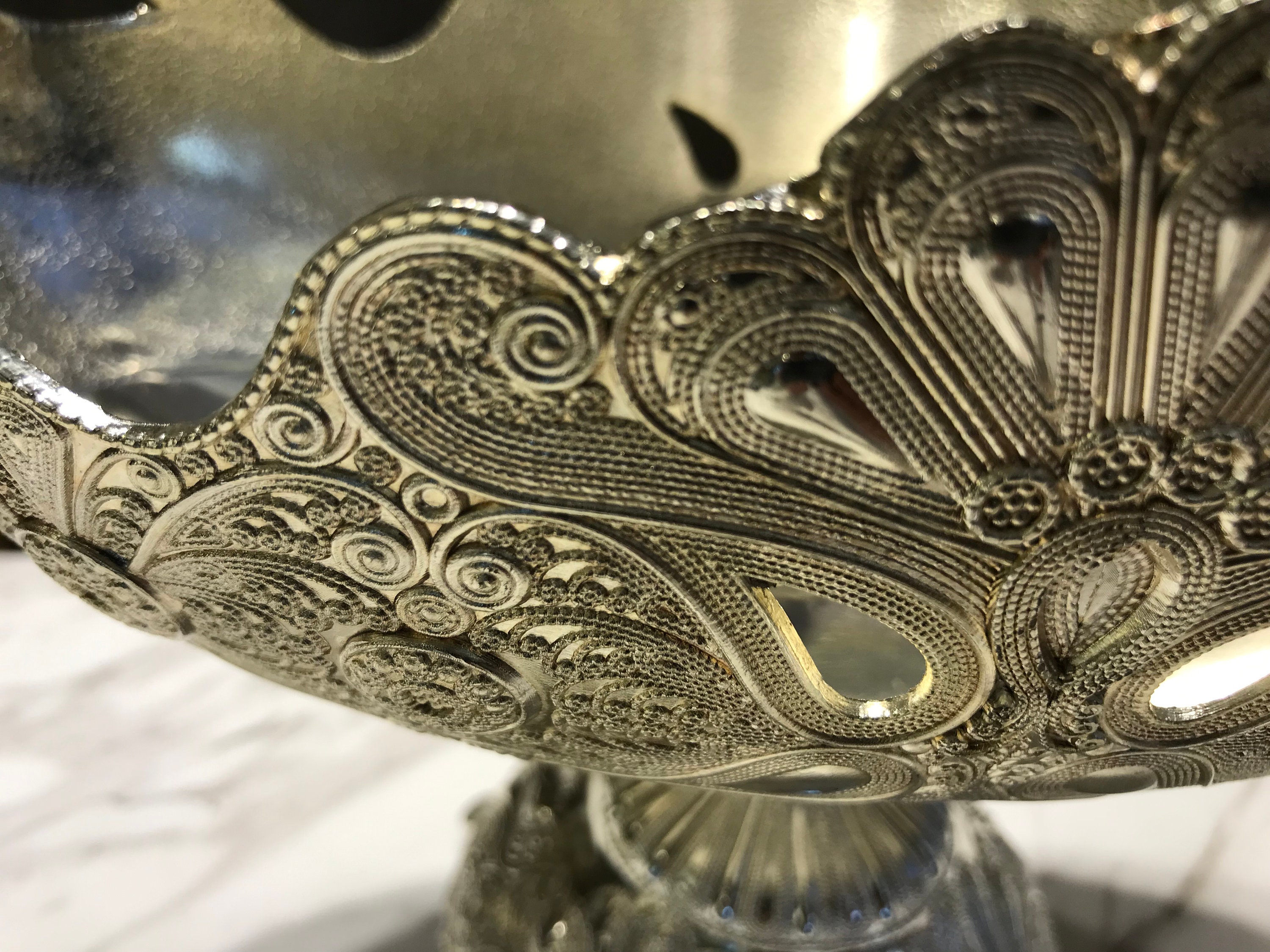 Metal Decorative Plate Vintage Engage Bowl It can be use as Etsy 日本