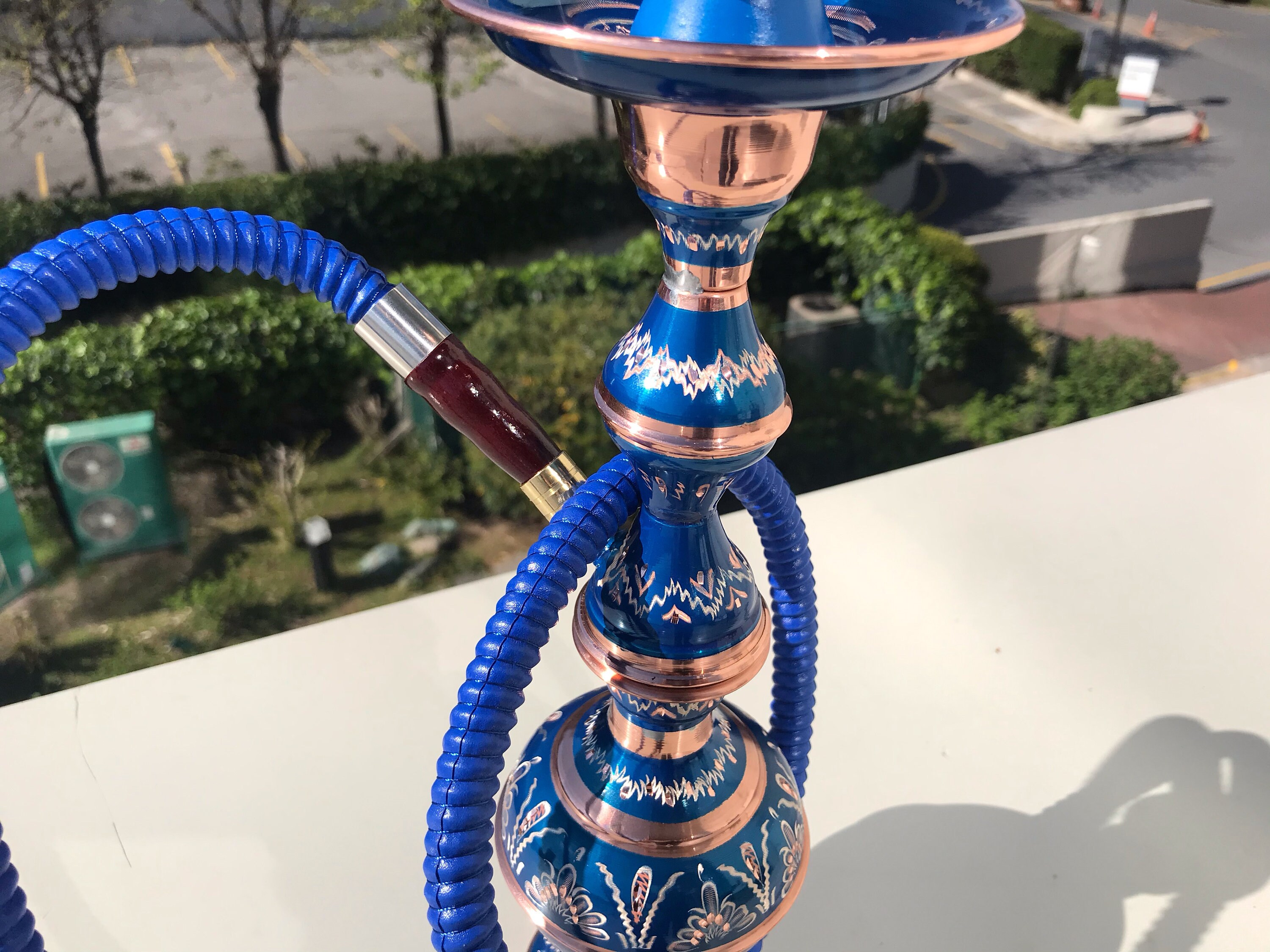 Blue Premium Hookah Set Carved Copper HookahHand Engraved Etsy