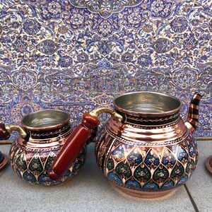 Handmade Colorful Tea Maker Set With Wooden Handles, Hand Painted and ...