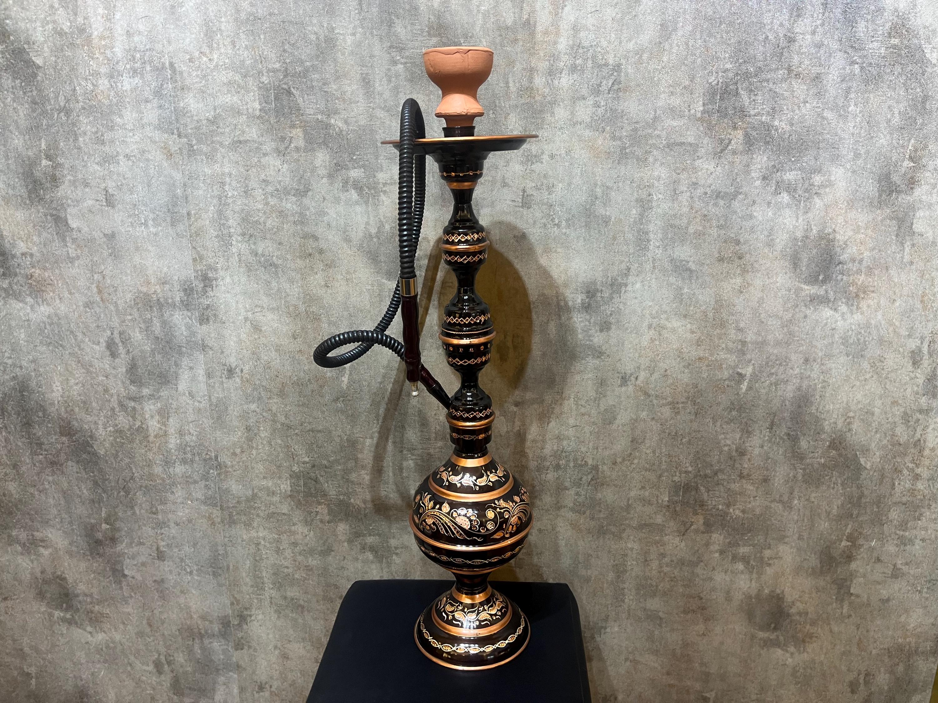 【希少品】水タバコ　シーシャ　パイプ　道具　トルコ　中東　アンティーク　真鍮製 美術品・アンティーク・コレクション 【希少品】水タバコ シーシャ