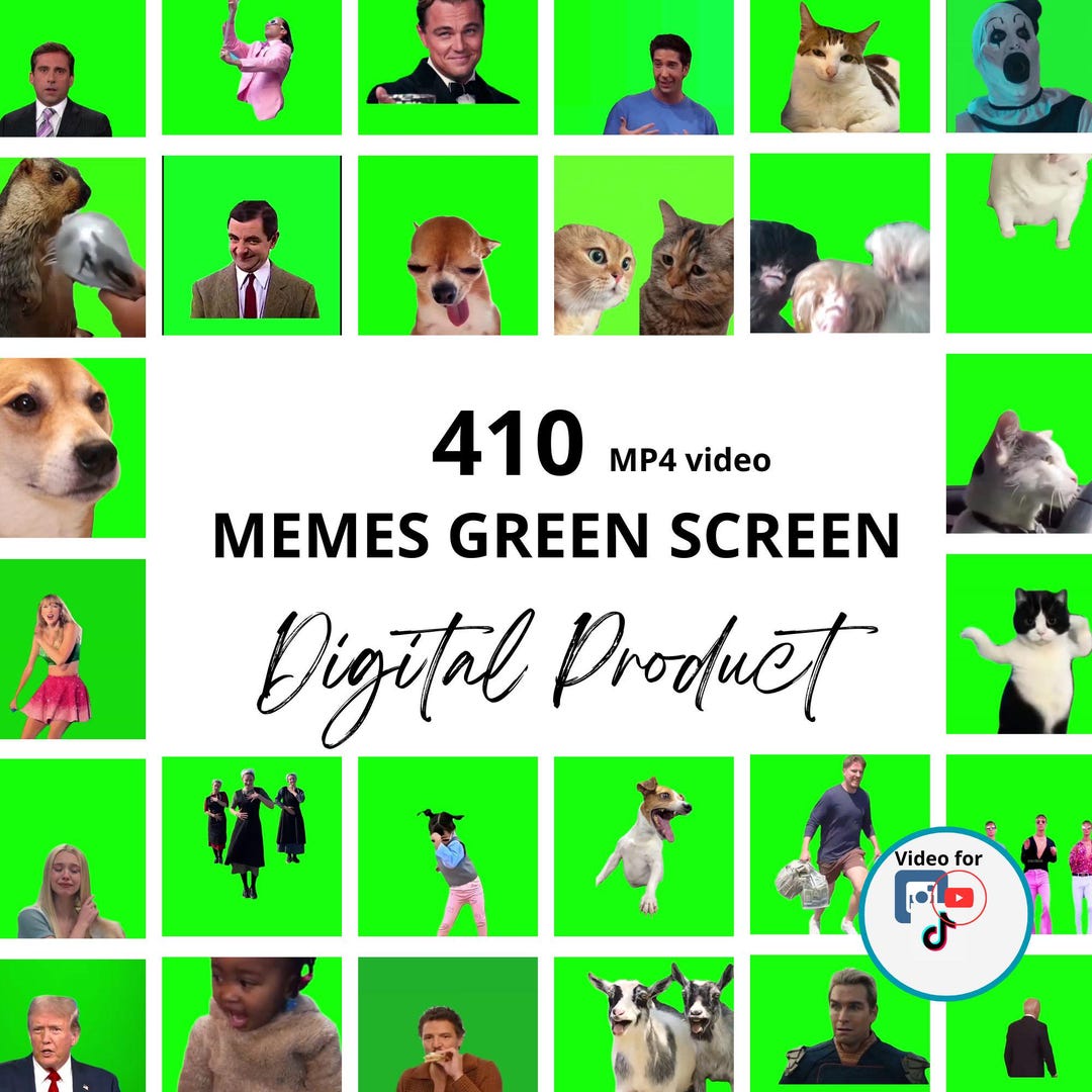 meme green screen pack download