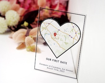 Unsere erste Datumskarte, Сustom Stadtplan, Datum Nacht, save the date