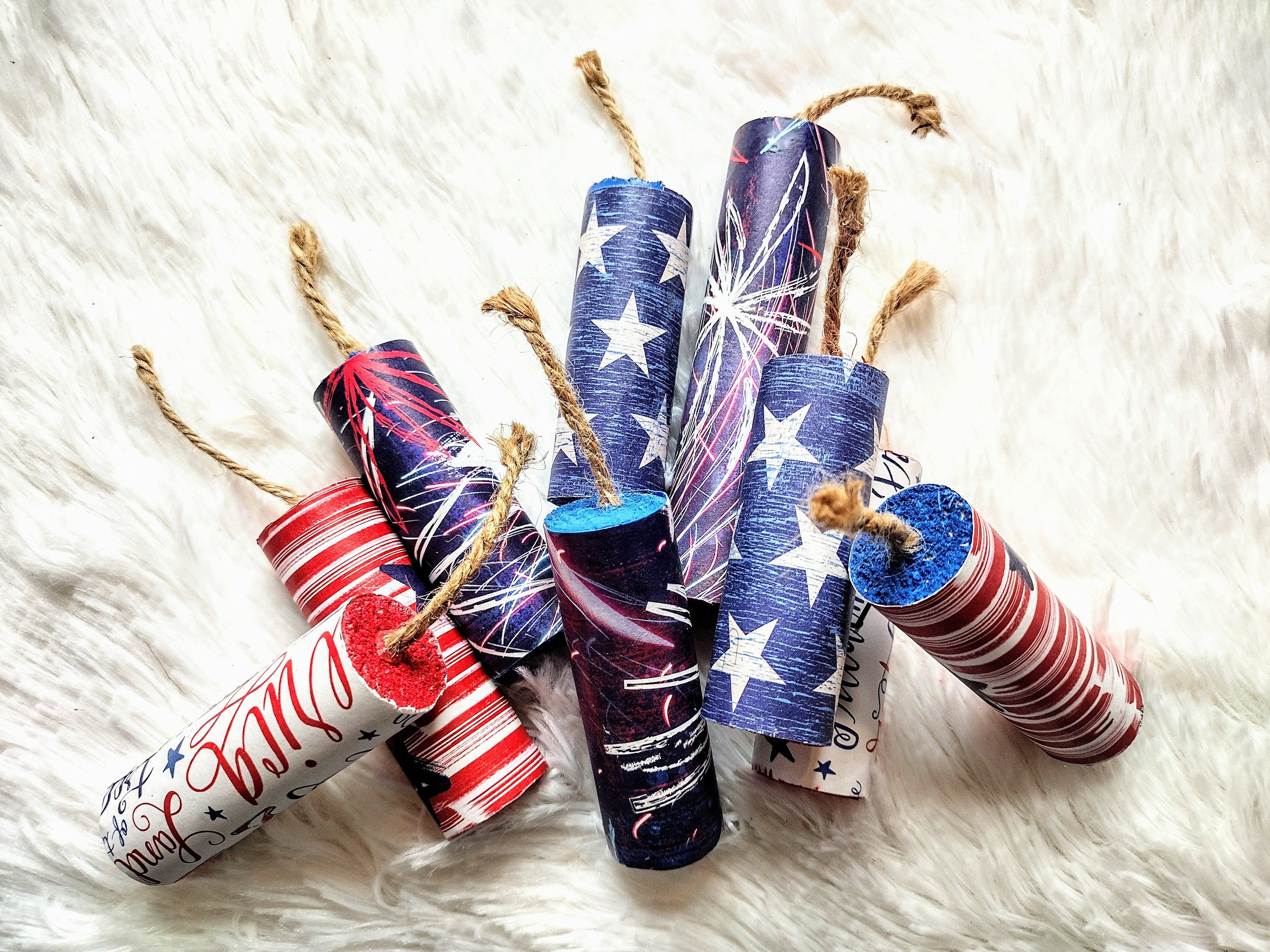 Mini Fireworks, Tier Tray, Patriotic Decor, Fireworks, Faux Fireworks ...