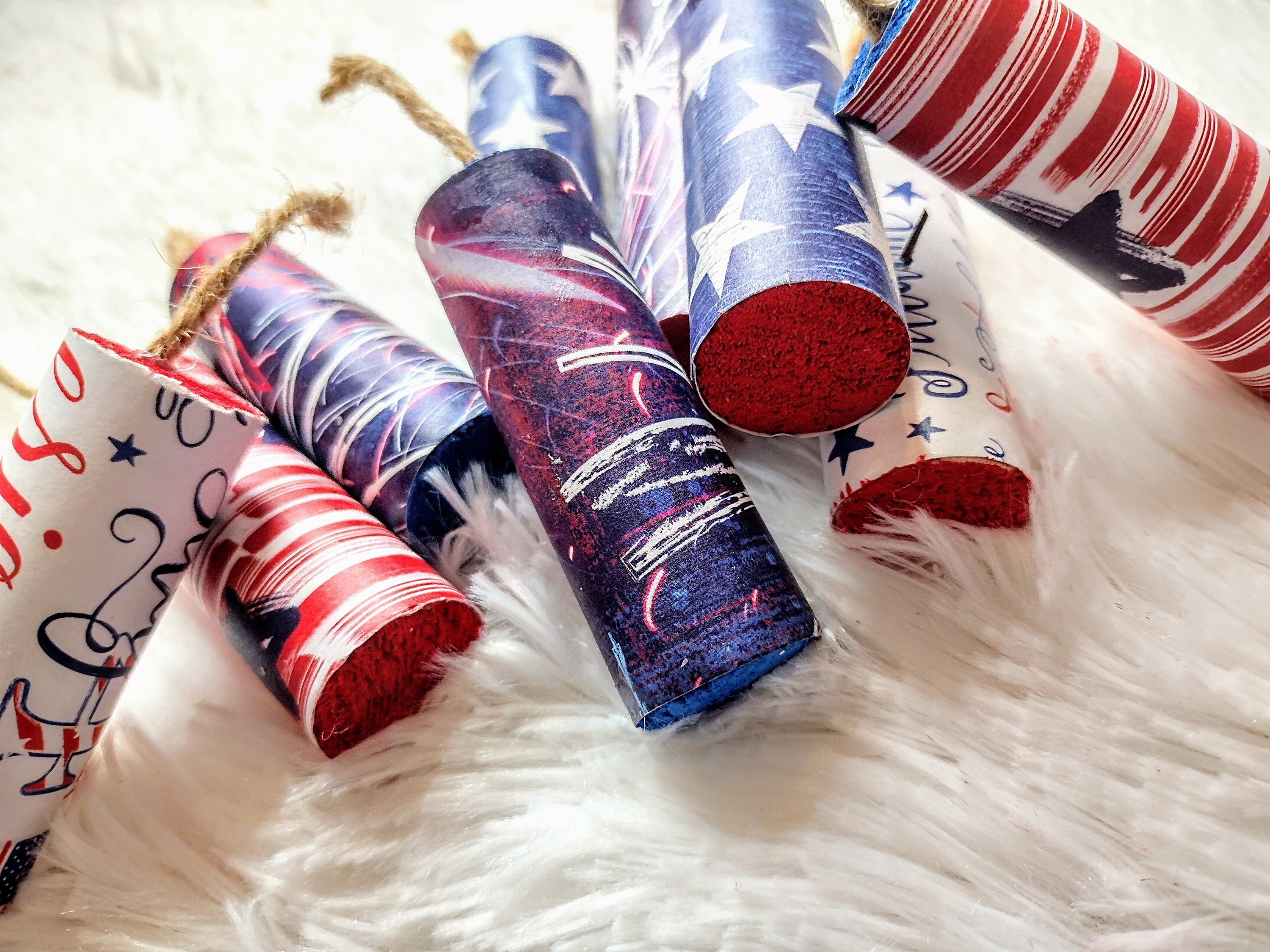 Mini Fireworks, Tier Tray, Patriotic Decor, Fireworks, Faux Fireworks ...