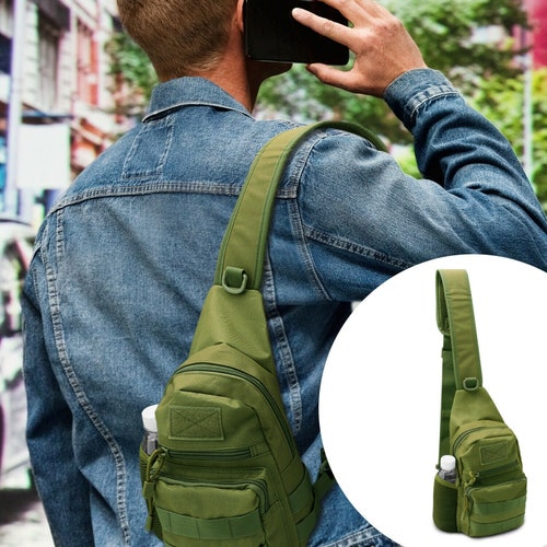 Men's Chest Sling Bag Travel Hiking Cross Body Messenger Shoulder