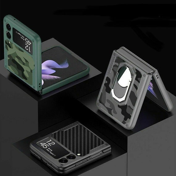 Samsung Galaxy Z Flip 4 5g Case Camouflage Ring Kickstand Case Etsy