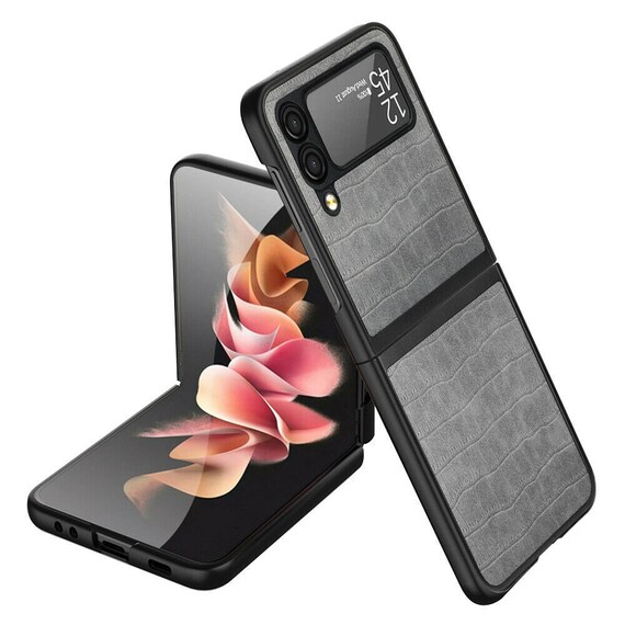 Samsung Galaxy Z Flip 3 5g Case Luxury Leather Folding Case Etsy