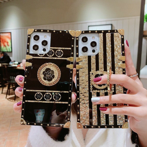 Iphone 13 Pro Max Case Iphone 12 Case Glitter Gold Flower Etsy