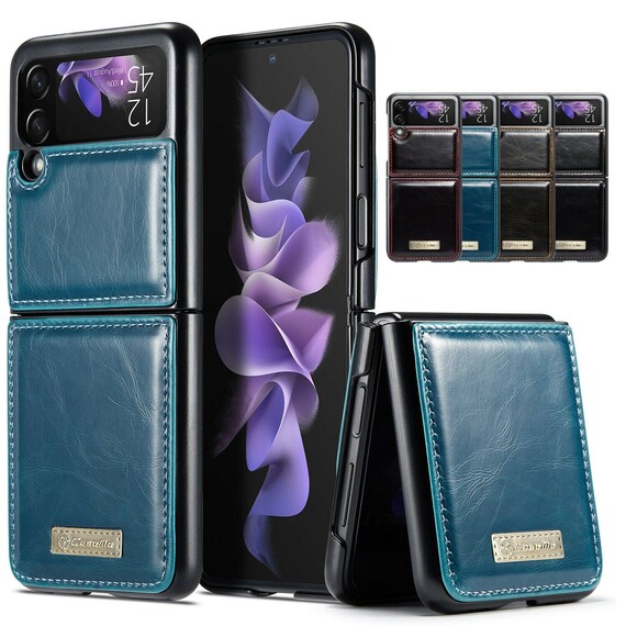 Hybrid Samsung Galaxy Z Flip 4 5g Case Retro Hybrid Leather Etsy