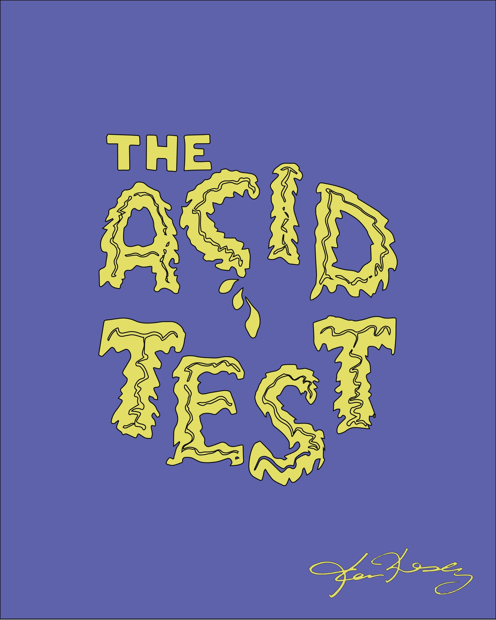 Ken Kesey Artwork Poster, the Acid Test, Printable Wall Art, Ken Kesey Home Decor, INSTANT