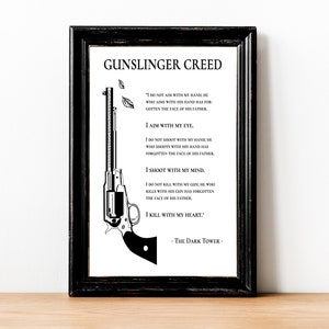 The Dark Tower Quote Stephen King Printable Wall Art The Gunslinger Creed Home Decor INSTANT DOWNLOAD Quote Artwork Gift image 2