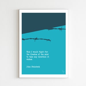 John Steinbeck Freedom Quote, The Grapes of Wrath, East of Eden, Printable Wall Art, Quote Print, Gift, INSTANT DIGITAL DOWNLOAD