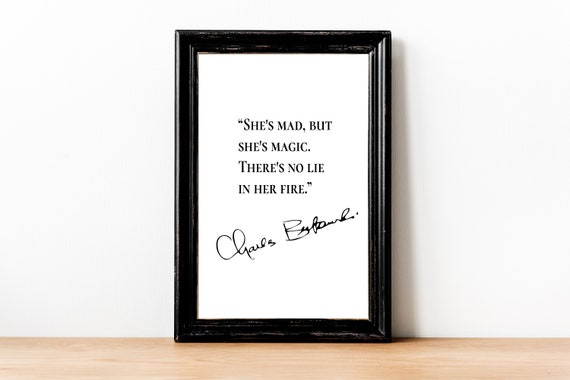 Charles Bukowski Quote Printable Wall Art Quote Artwork - Etsy