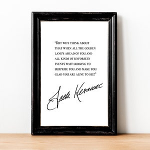 Jack Kerouac Quote | On The Road | Printable Wall Art | Home Decor | Quote Artwork | Gift | INSTANT DIGITAL DOWNLOAD