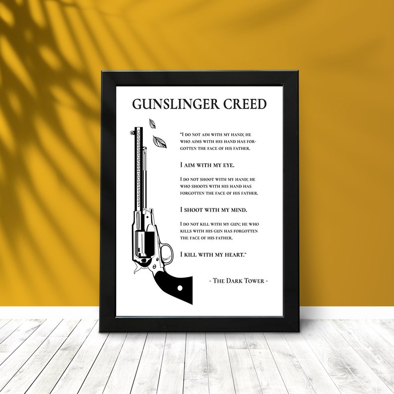 The Dark Tower Quote Stephen King Printable Wall Art The Gunslinger Creed Home Decor INSTANT DOWNLOAD Quote Artwork Gift image 3