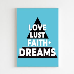 Thirty Seconds To Mars Wall Art | Jared Leto | Love Lust Faith + Dreams | Printable Wall Art | Home Decor | Gift | INSTANT DIGITAL DOWNLOAD