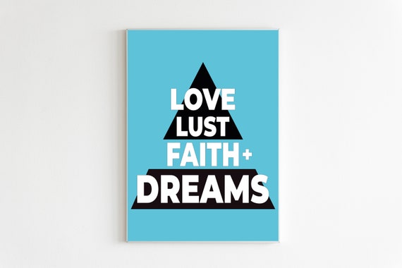 Thirty Seconds To Mars Wall Art Jared Leto Love Lust Faith Dreams.
