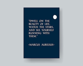 Marcus Aurelius Quote Poster | Meditations Quote Wall Art | Printable Wall Art | Home Decor | Quote Artwork | Gift | INSTANT DOWNLOAD