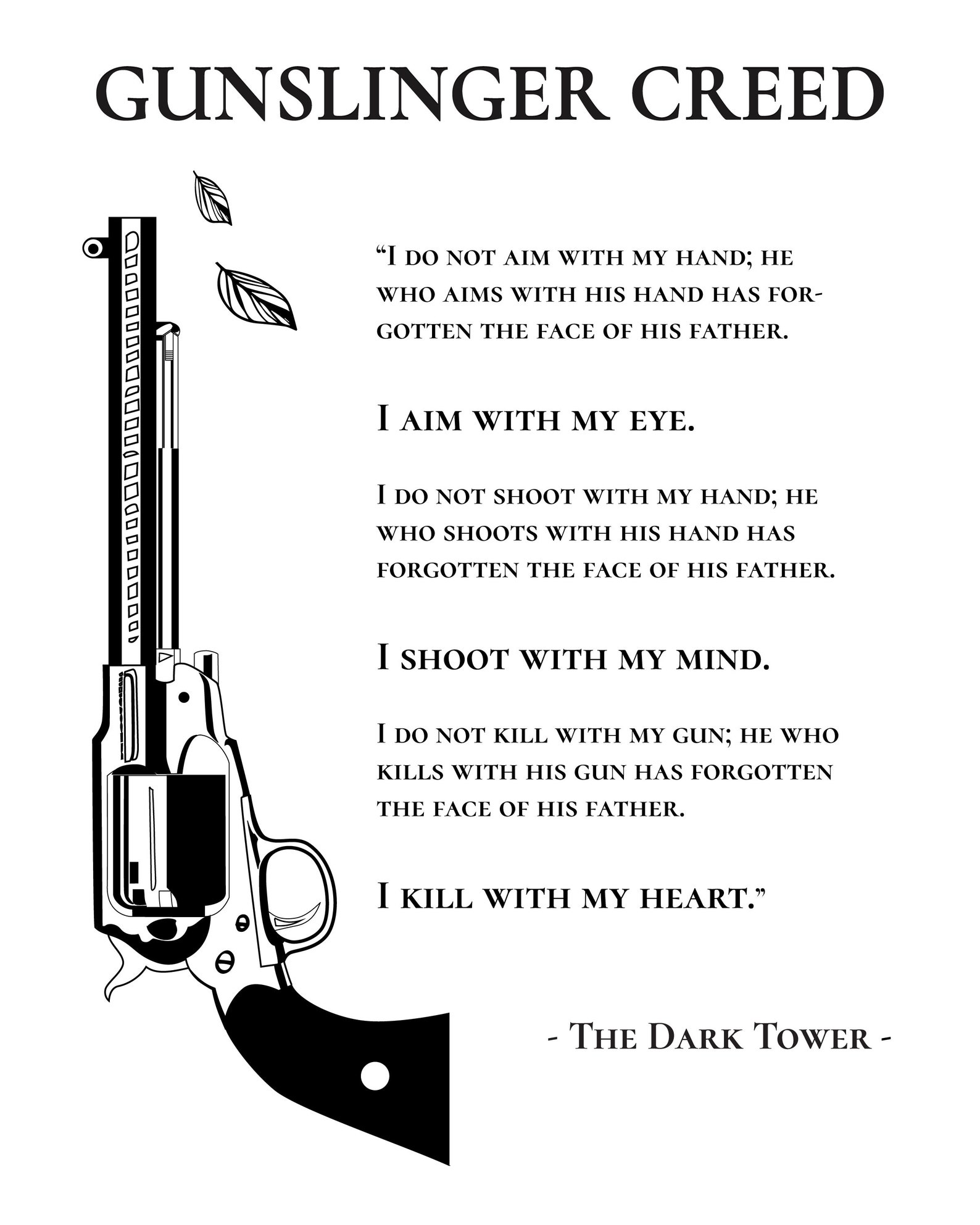 The Dark Tower Quote Stephen King Printable Wall Art The Etsy