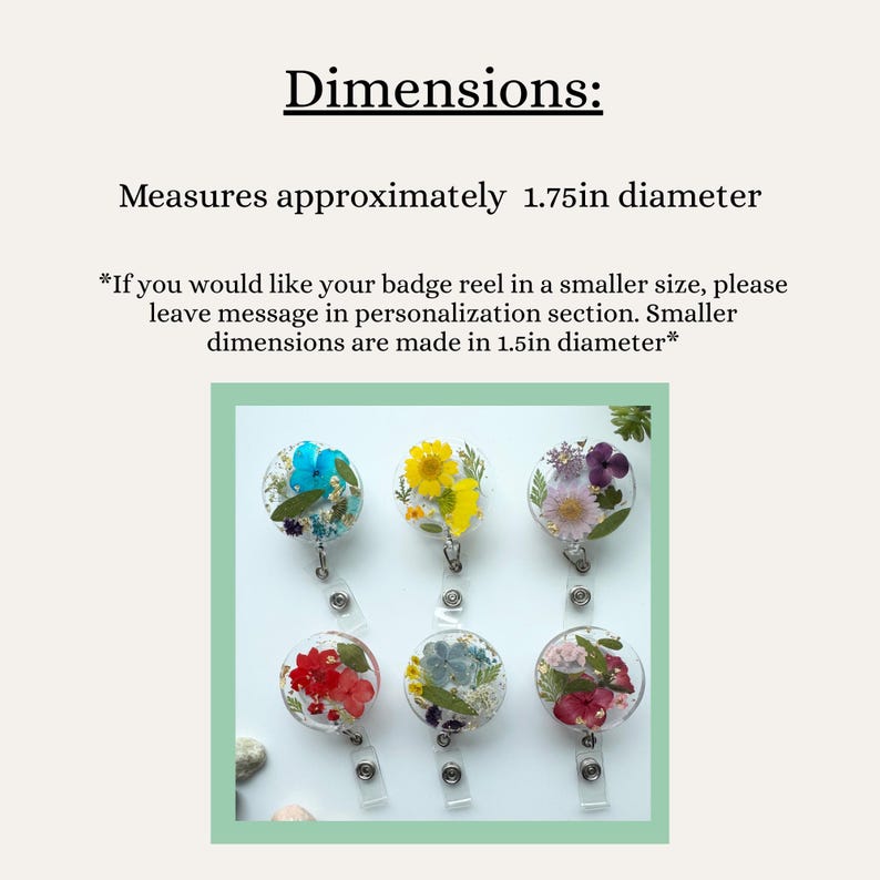 Real Pressed Flower Badge Reel, Cute Nurse Teacher Coworker Gift, Handmade Floral ID Holder, Botanical Gift, Unique Floral Office Accessory 画像 2