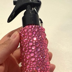 Hot pink mini spray bottle, bedazzled spray bottle, bling spray bottle keychain, glam rhinestone spray bottle, hot pink rhinestone spray