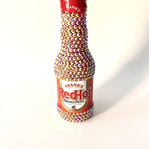 Bling hot sauce, bedazzled Franks red hot, glam hot sauce