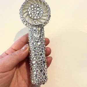 Crystal bedazzled fan, handheld fan, bling personal fan, glam portable fan, rhinestone fan, rechargeable fan