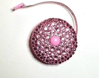 Bling Rhinestone Bedazzled Measuring Tape: Glam Mini Tool