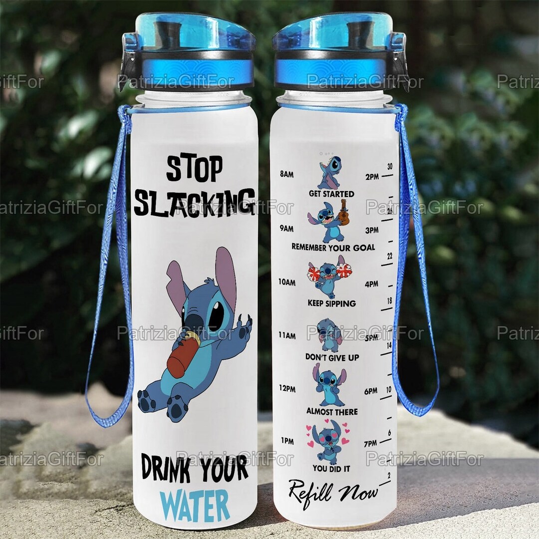 Stitch Water Tracker Bottle Cute Stitch Water Bottle Stitch - Etsy