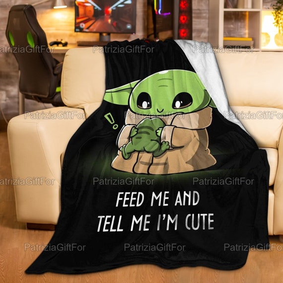 Baby Yoda Fleece Blanket Baby Yoda Gifts Baby Yoda Blanket Etsy