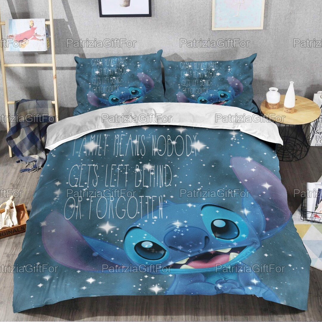 Stitch Bedding Set Stitch Pillowcase Funny Stitch Bedding - Etsy UK