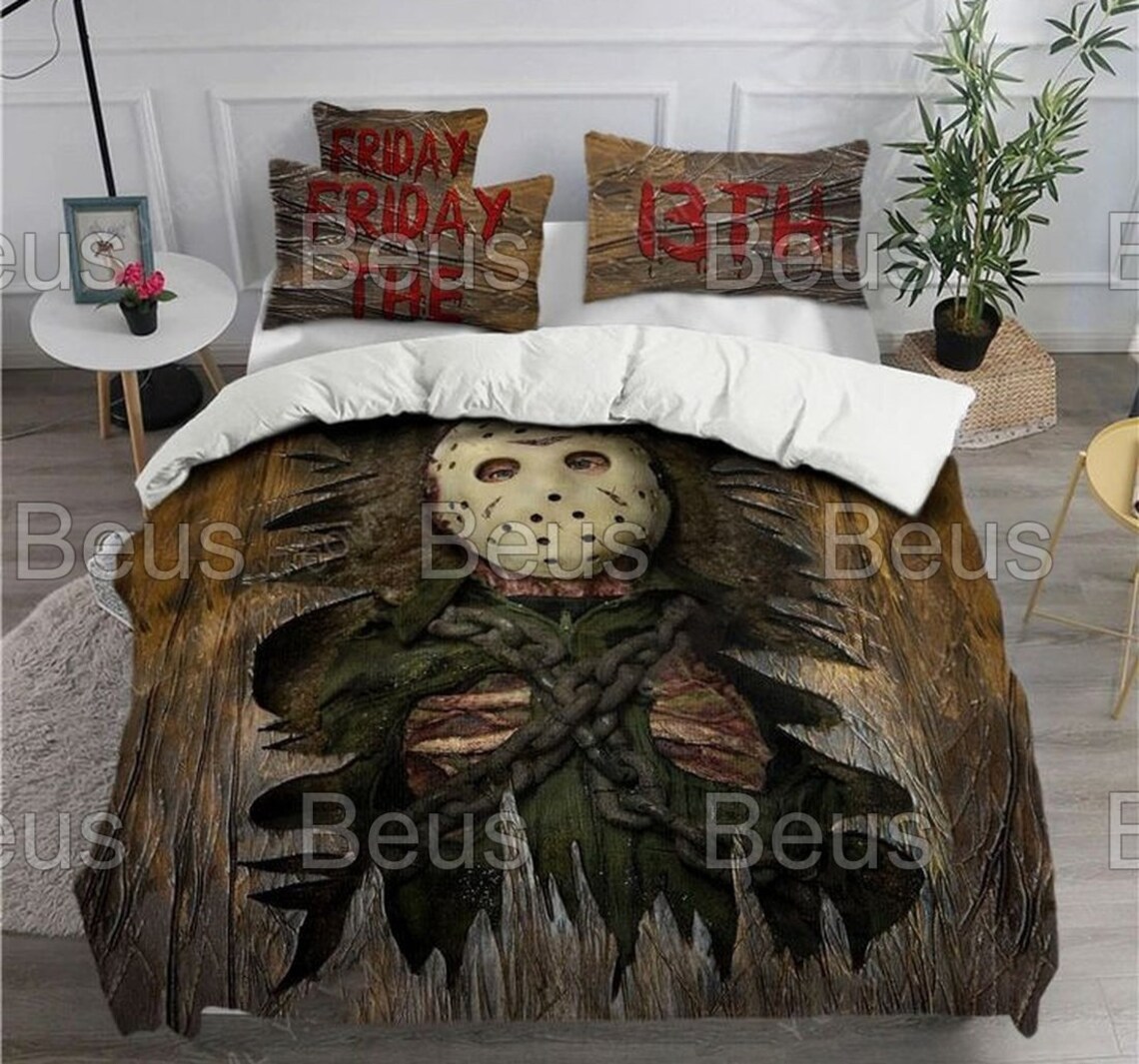Jason Voorhees Bedding Set Jason Voorhees Movie Bedding Etsy UK