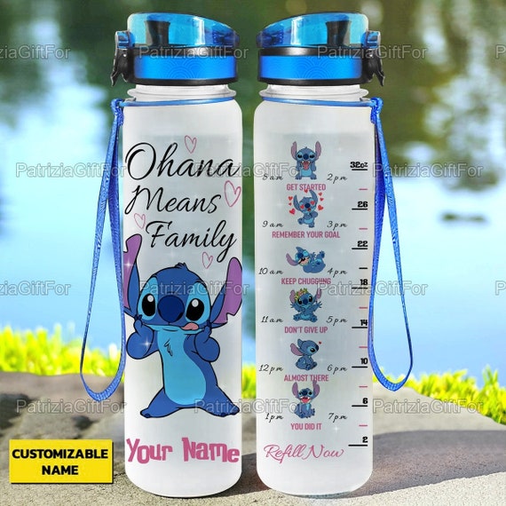 Stitch Water Tracker Bottle Custom Water Bottle Stitch - Etsy UK