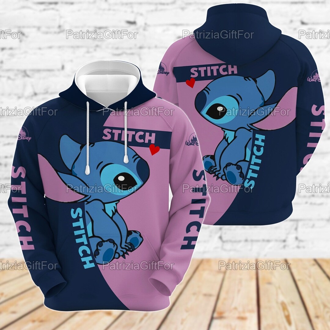 Stitch Hoodie Cute Stitch Hoodie Stitch Sweatshirt Women Etsy