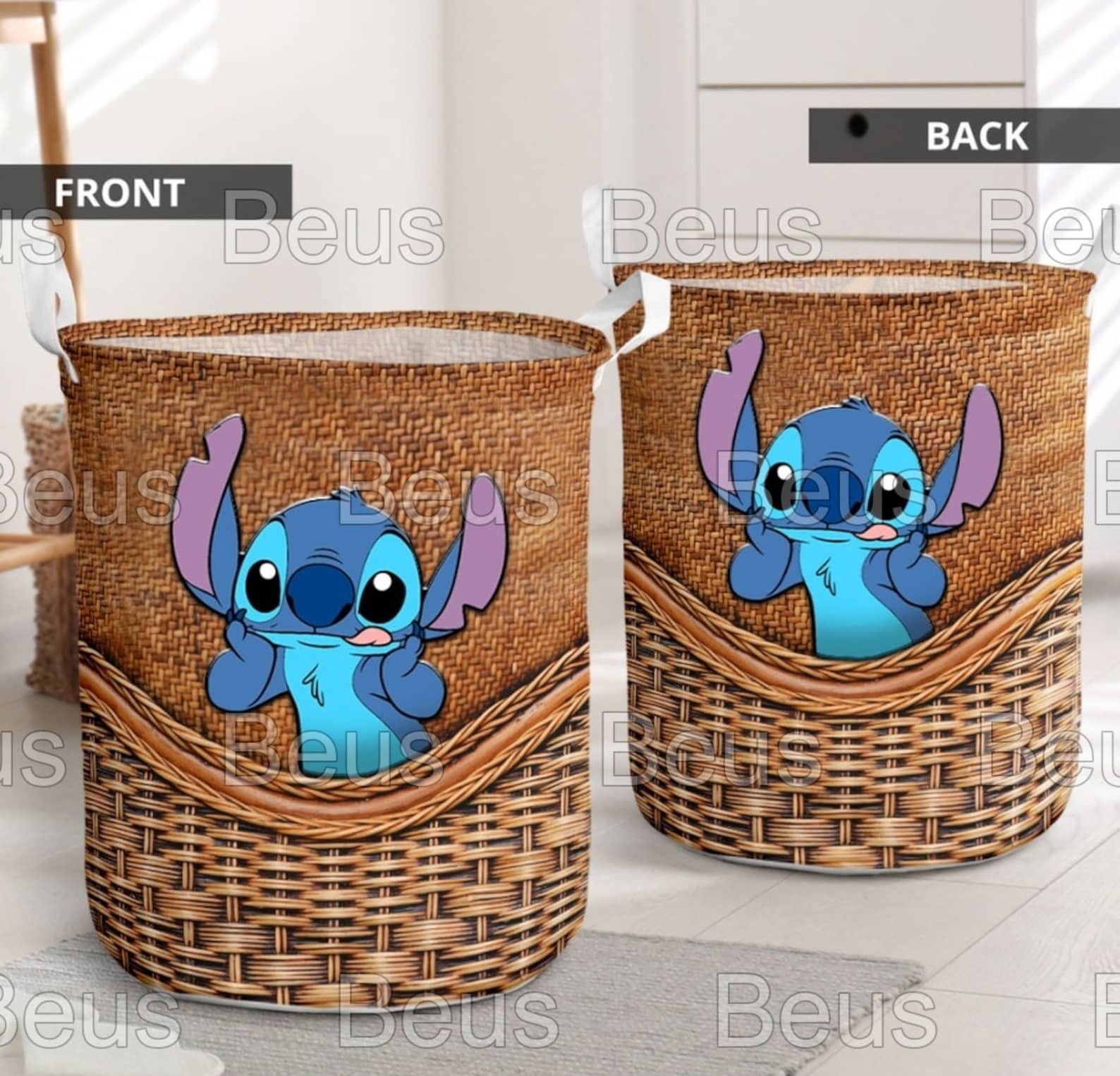 Stitch Laundry Basket Funny Stitch Basket Basket Gift for Etsy UK