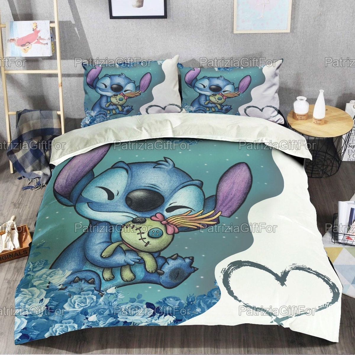 Stitch Bedding Set Cute Stitch Bedding Stitch Duvet Cover Etsy UK