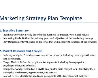 Comprehensive Marketing Strategy Plan Template | Expert Saas Business ...