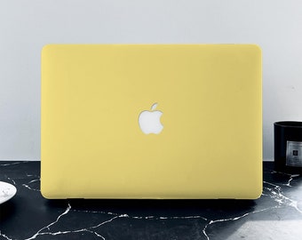 pastel yellow macbook case